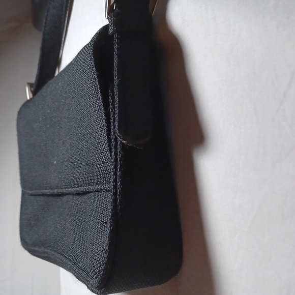 Black Woven Fabric Mini/Handbag - Picture 12 of 12